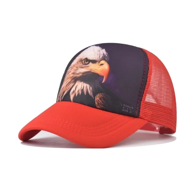 Trucker Mesh Cap Eagle Design Black Snapback